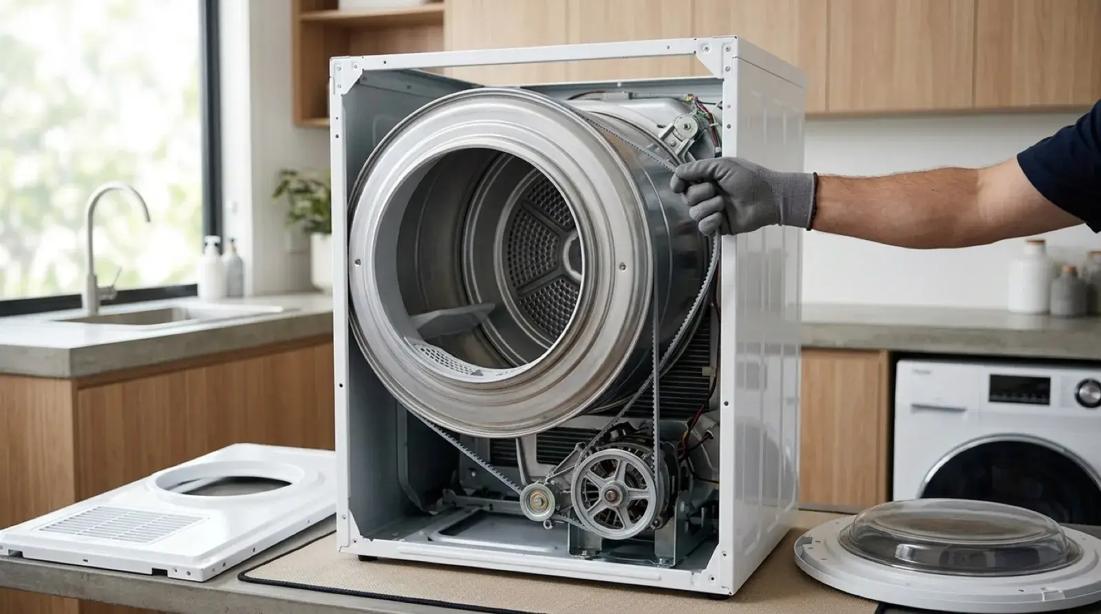 Dryer drum and belt repair