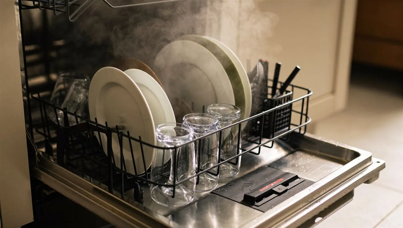 Dishwasher heating and drying fault