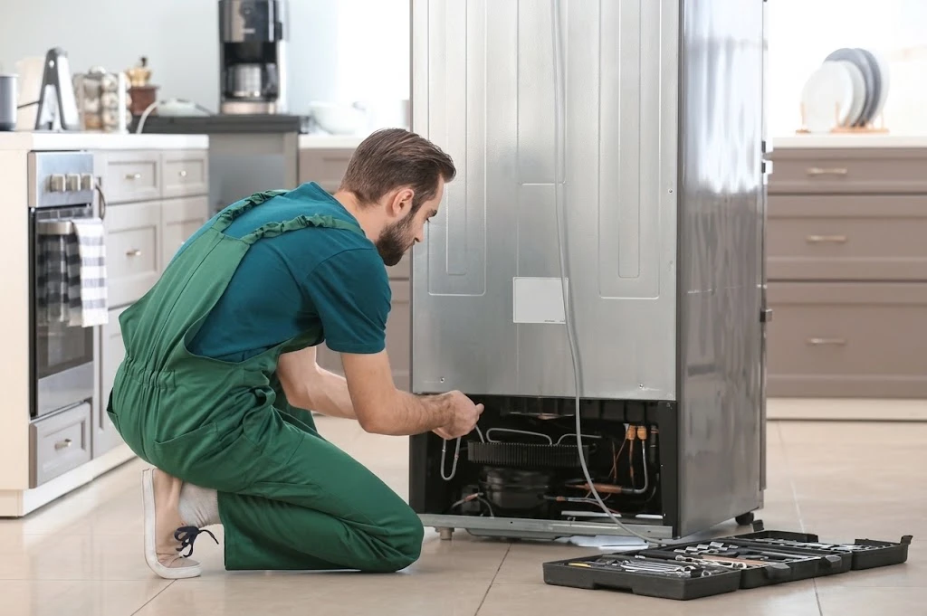 Refrigerator in a modern Sharjah home kitchen